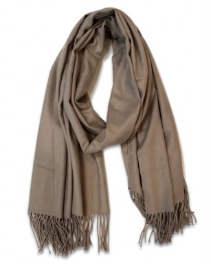 FA53027 COFFEE Shawl Soft Cashmere
