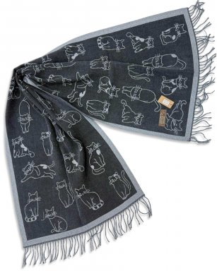 FA61062 BLACK/GREY Shawl