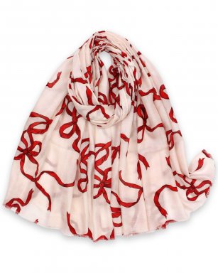 FA3733 RED Shawl Print