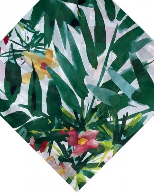 FA60116 GREEN Shawl Silk