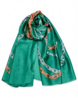 FA60144 GREEN Shawl Silk