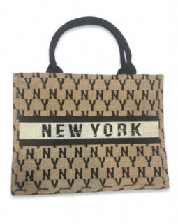S6013 TAUPE S6013 TAUPE Shopper in Jute – New York - Size Large