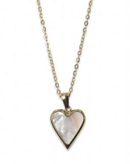 SST5011-61 Ketting Stainless Steel – Heart pearlescent