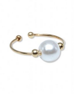 SST8004-122 Ring Stainless Steel – One size – Pearl