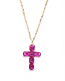 XL2286-01 Ketting Stainless Steel – Crystal cross