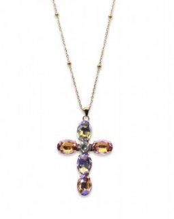 XL2320 Ketting Stainless Steel –  Crystal cross